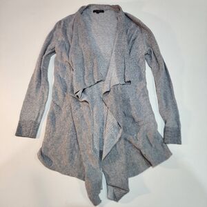Banana Republic Womens Duster Cardigan Sweater Medium Grey Open Cascading
